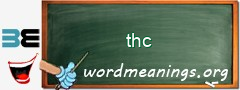 WordMeaning blackboard for thc